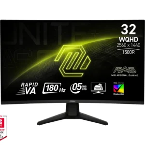 MSI 32 inča MAG 32CQ6F WQHD 2560x1440 Rapid VA 180 Hz zakrivljeni gaming monitor